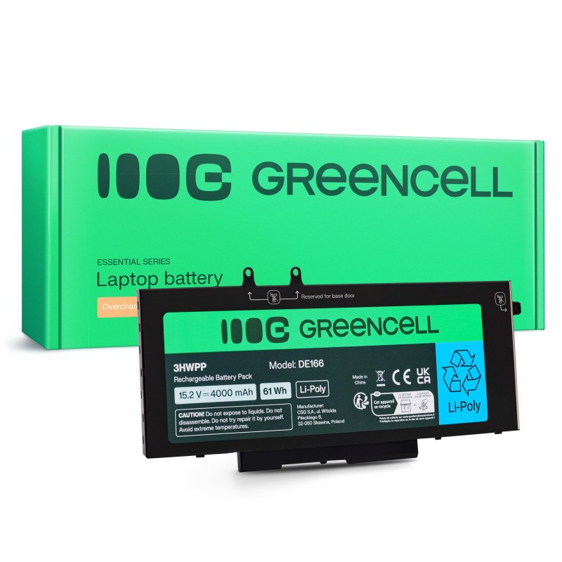 *Green Cell DE166 Baterie Dell 451-BCKB, 451-BCNS, 3HWPP, 3PCVM, 1VY7F, 10X1J, JG75F, N2NLL, 3YNXM, YPVX3, T6DC2, 291M2, - obrázek č. 1