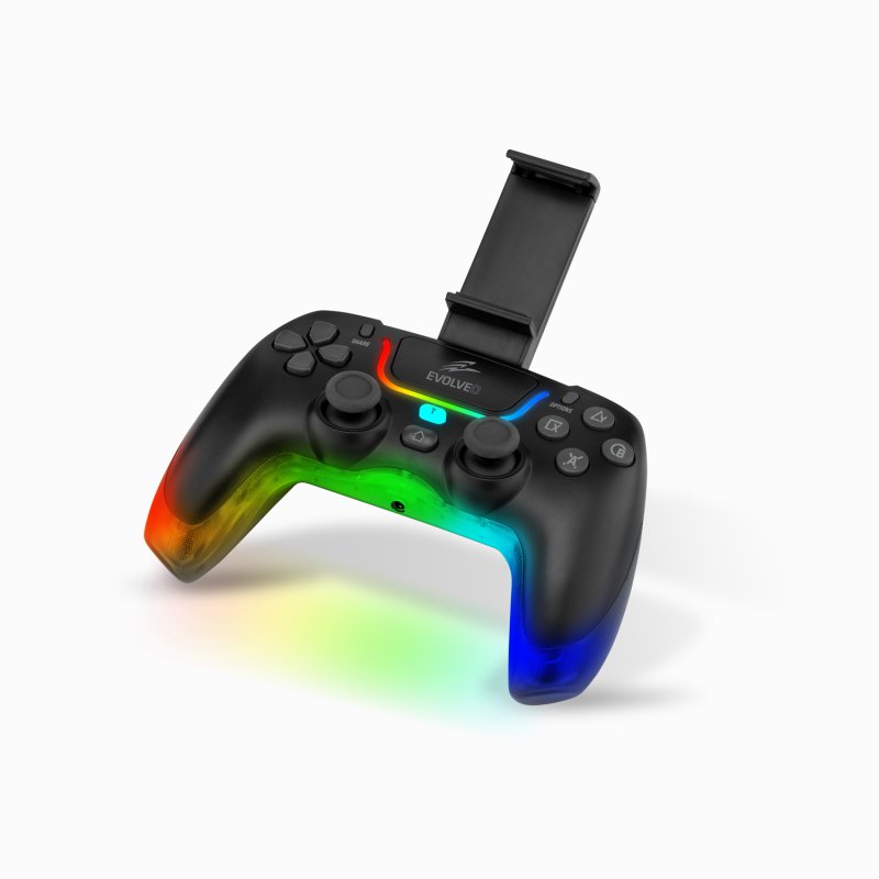 EVOLVEO Ptero2, bezdrátový & drátový gamepad pro PC, PS3 / 4 / 5, iOS, Android, Switch, černý - obrázek č. 10