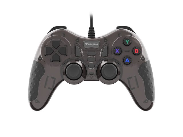Drátový gamepad Genesis MANGAN 200, pro PC, vibrace, černý - obrázek č. 1