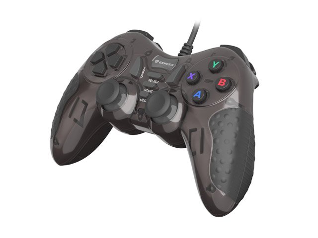 Drátový gamepad Genesis MANGAN 200, pro PC, vibrace, černý - obrázek produktu