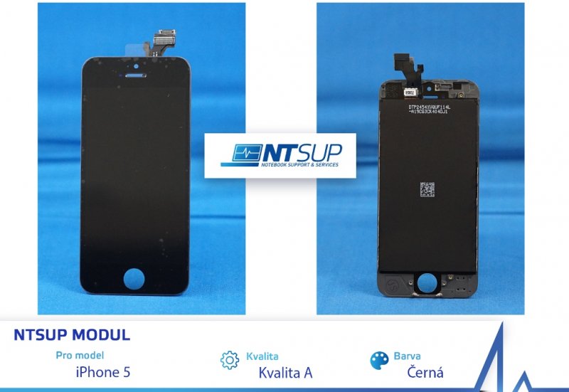 NTSUP LCD modul iPhone 5 černý kvalita A - obrázek produktu