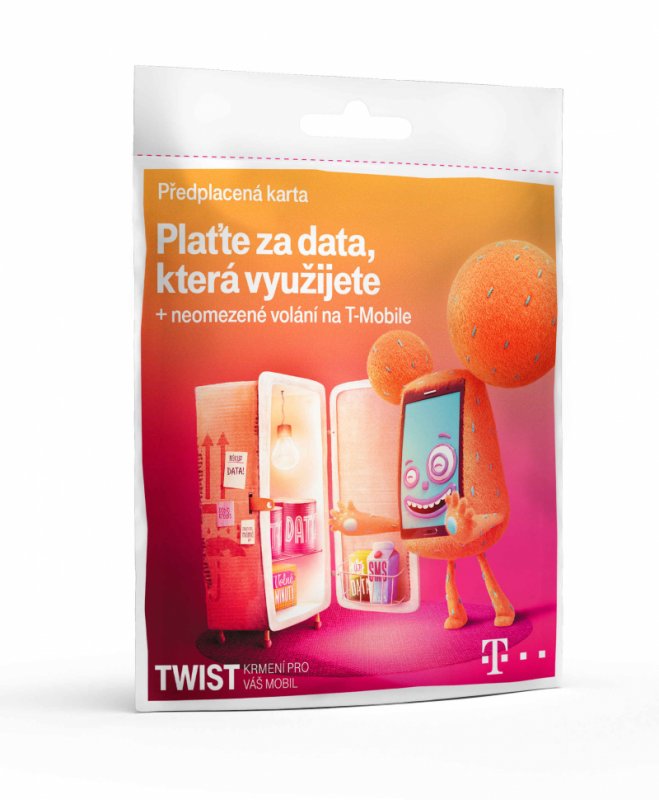 T-Mobile Plaťte za data která využijete + neomezené volání, 200kč kredit - obrázek produktu