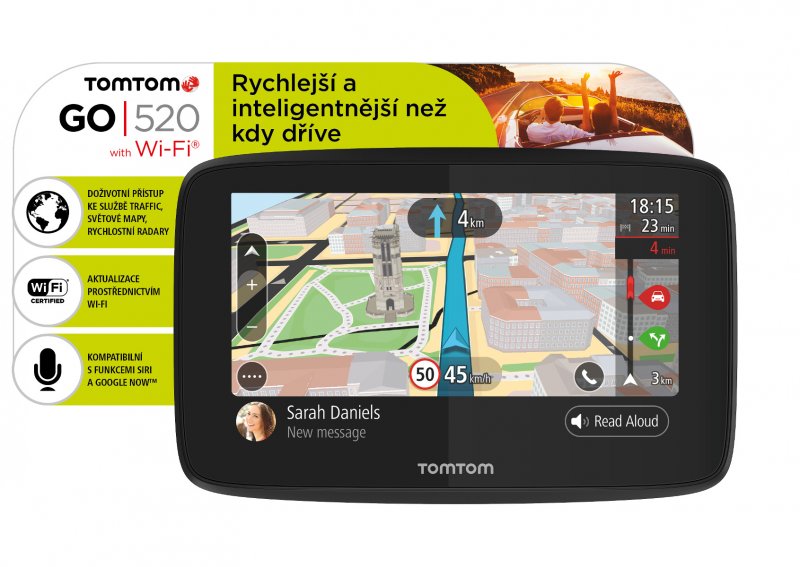 TomTom GO 520 World, Wi-Fi, LIFETIME mapy - obrázek produktu