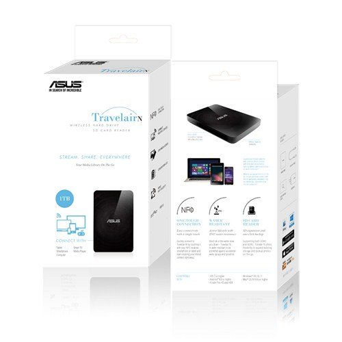 ASUS TravelairN 1TB eHDD BLACK, USB3, WiFi+NFC, baterie, SD reader - obrázek č. 2