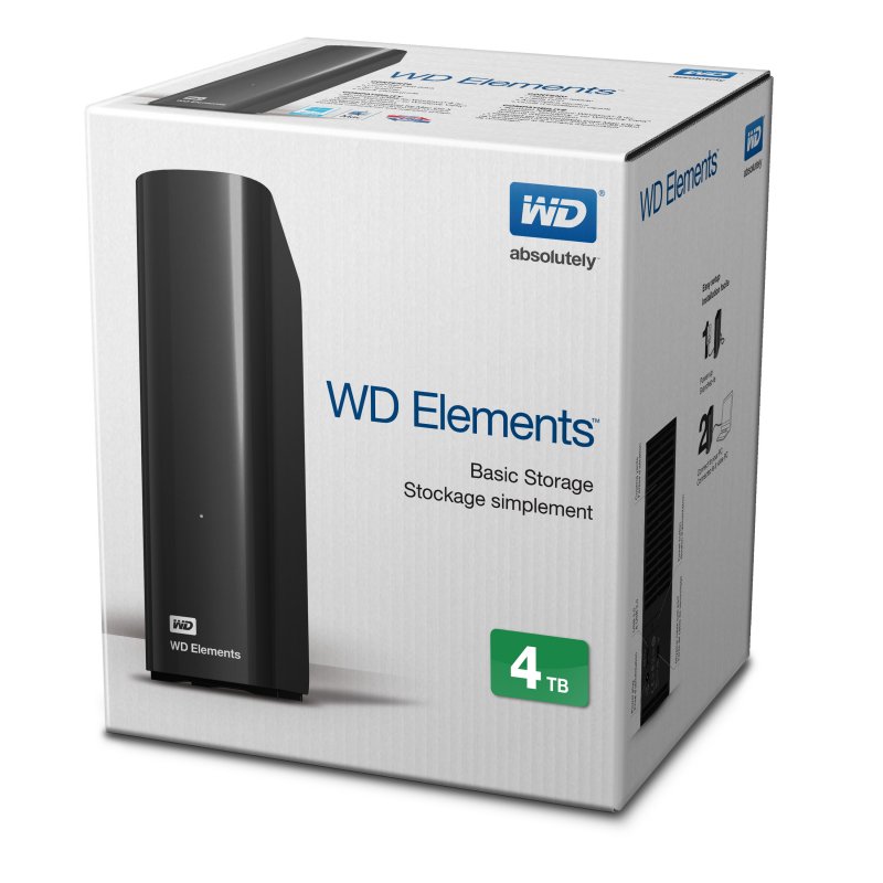 WD Elements Desktop/ 4TB/ HDD/ Externí/ 3.5"/ Černá/ 2R - obrázek č. 3