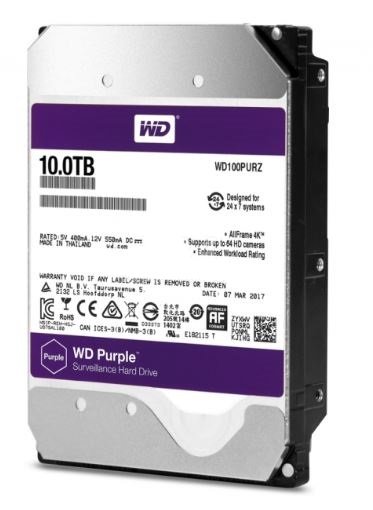 HDD 10TB WD101PURZ Purple 256MB SATAIII 7200rpm - obrázek produktu