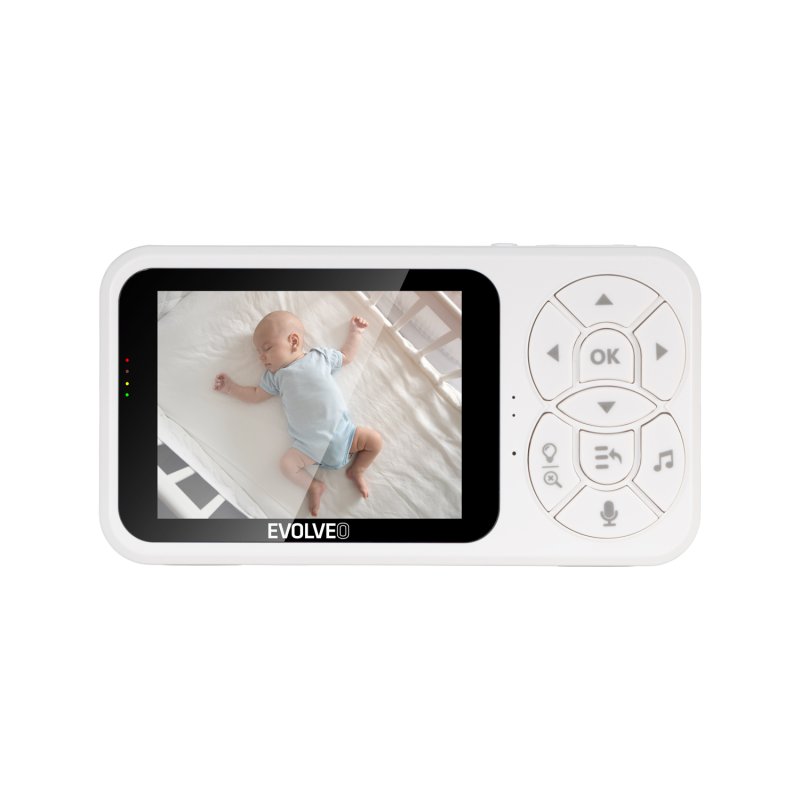 EVOLVEO Baby Monitor N35, dětská chůvička s kamerou,VOX,teploměr,noční vidění,RGB světlo,Růžová - obrázek č. 2
