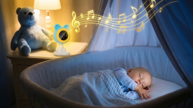 EVOLVEO Baby Monitor N35, dětská chůvička s kamerou,VOX,teploměr,noční vidění,RGB světlo, Modrá - obrázek č. 5
