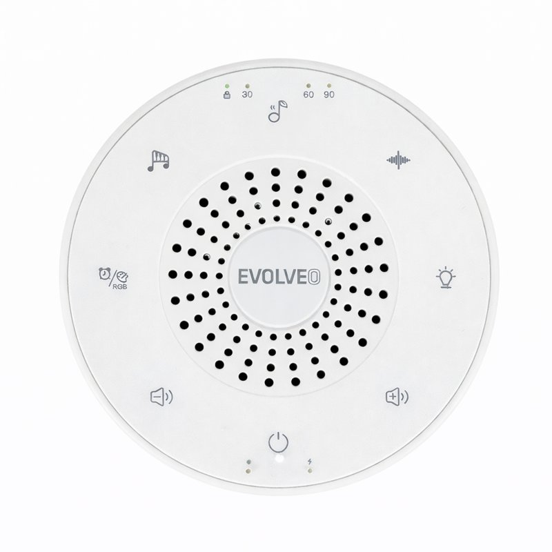 EVOLVEO Nubiloo – uspávací modul s bílým šumem, ukolébavkami a barevným světlem na dobrou noc - obrázek č. 4