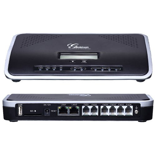 Grandstream UCM6204, IP PBX, 500 uživat., 45 hovorů, aut. nahrávání, 4 FXO porty, USB, SD karta slot - obrázek produktu