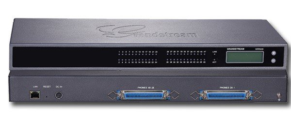Grandstream GXW4248, VoIP, SIP, 2 50-pin Telco connectors, 1x Gbit LAN, graf, displej, 2x RJ21, rack - obrázek produktu