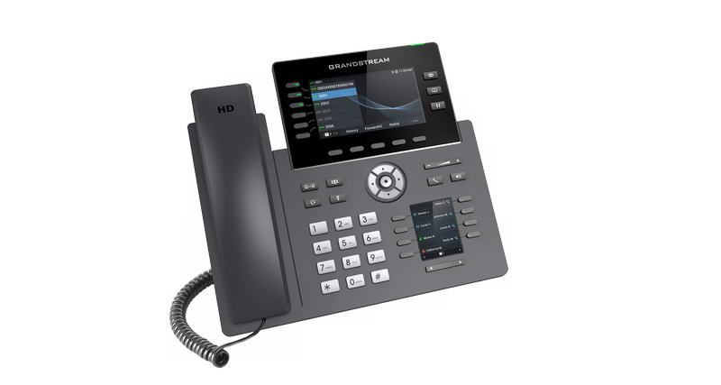 Grandstream GRP2616 SIP telefon, 2xdisplej, 4.3" a 2.4", 6 SIP účty, 24 pr.tl.,2x1Gb, WiFi, BT, USB - obrázek č. 2