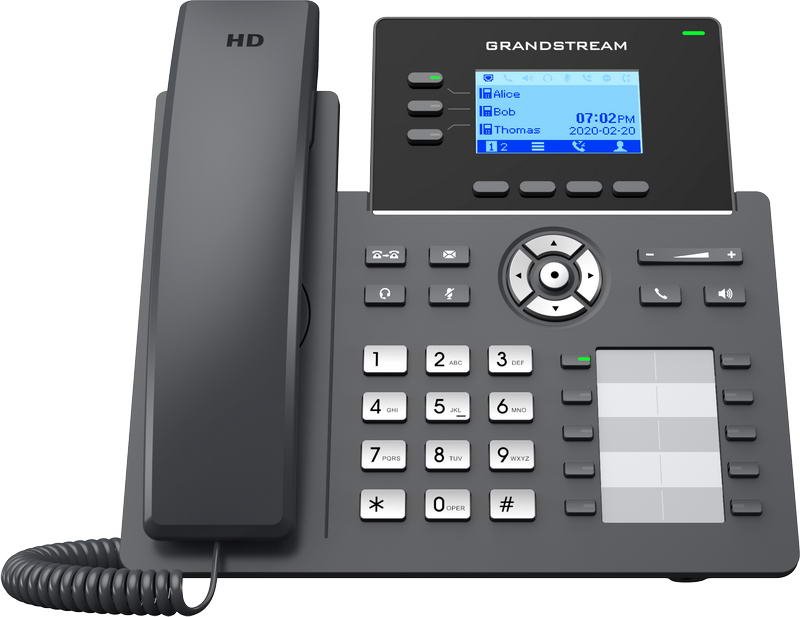 Grandstream GRP2604 SIP telefon, 2,48" LCD podsv. displej, 6 SIP účty,10BLF tl., 2x1Gbit porty - obrázek č. 4