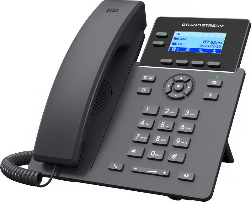 Grandstream GRP2602P SIP telefon, 2,21" LCD podsv. displej, 4 SIP účty, 2x100Mbit port, PoE - obrázek č. 3