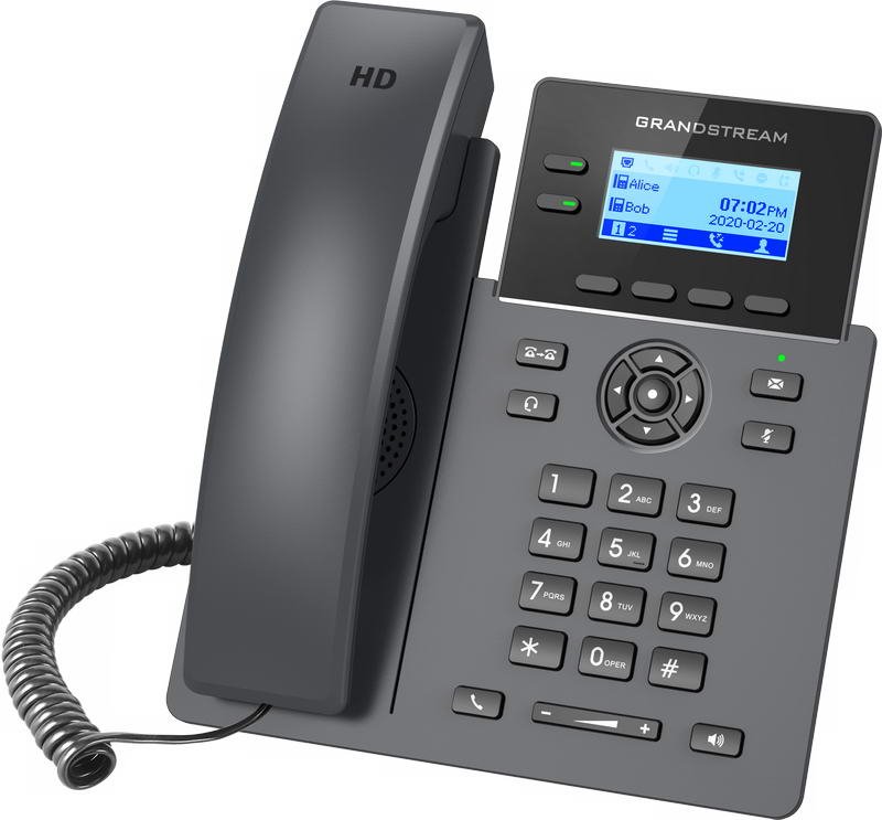 Grandstream GRP2602W SIP telefon, 2,21" LCD podsv. displej, 4 SIP účty, 2x100Mbit port, WiFi - obrázek č. 1