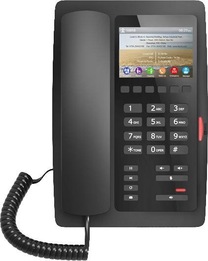 Fanvil H5 hotelový SIP telefon, 2SIP, 3,5" bar. displ., 6 progr. tl., USB, PoE - obrázek č. 1
