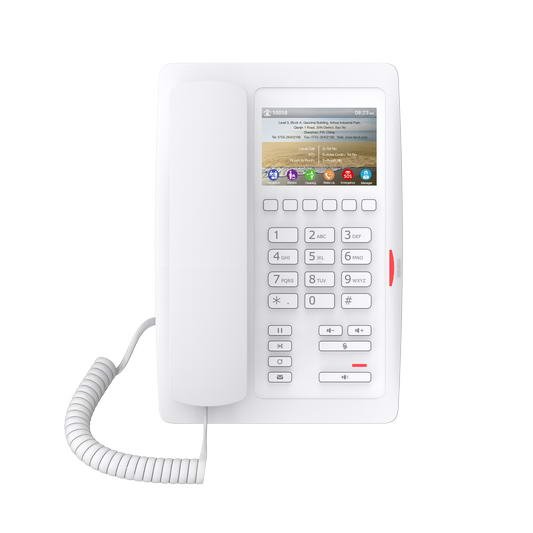 Fanvil H5 hotelový IP bílý telefon, 2SIP, 3,5" bar. displ., 6 progr. tl., USB, PoE - obrázek č. 2