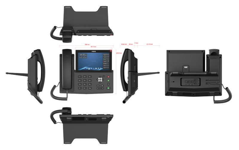 Fanvil X7 SIP telefon, 7"bar.dotyk.displ., 20 SIP účt, 127 DSS tl.,BT, USB - obrázek č. 3