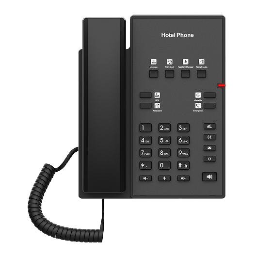 Fanvil H1 hotelový SIP telefon, bez displej, rychle volby, černý - obrázek produktu