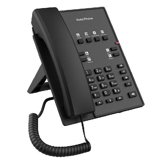 Fanvil H1 hotelový SIP telefon, bez displej, rychle volby, černý - obrázek č. 2
