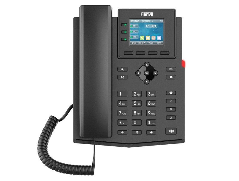 Fanvil X303-2, dvouvodičový IP telefon, 4 SIP účty, 2,4" barevný displej, 3DSS - obrázek produktu
