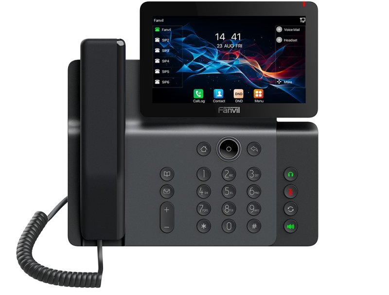 Fanvil V66 SIP telefon, 7" bar.disp., WiFi, BT, dual Gbit, PoE, H.264 - obrázek produktu