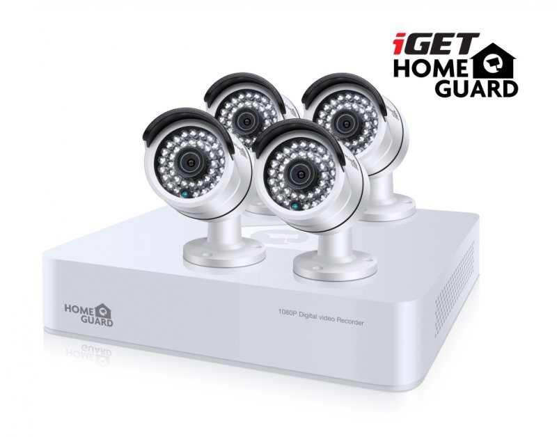 iGET HGDVK87704 - Kamerový CCTV set FullHD, 8CH DVR rekordér + 4x FHD 1080p kamera,Win/ Mac/ Andr/ iOS - obrázek produktu