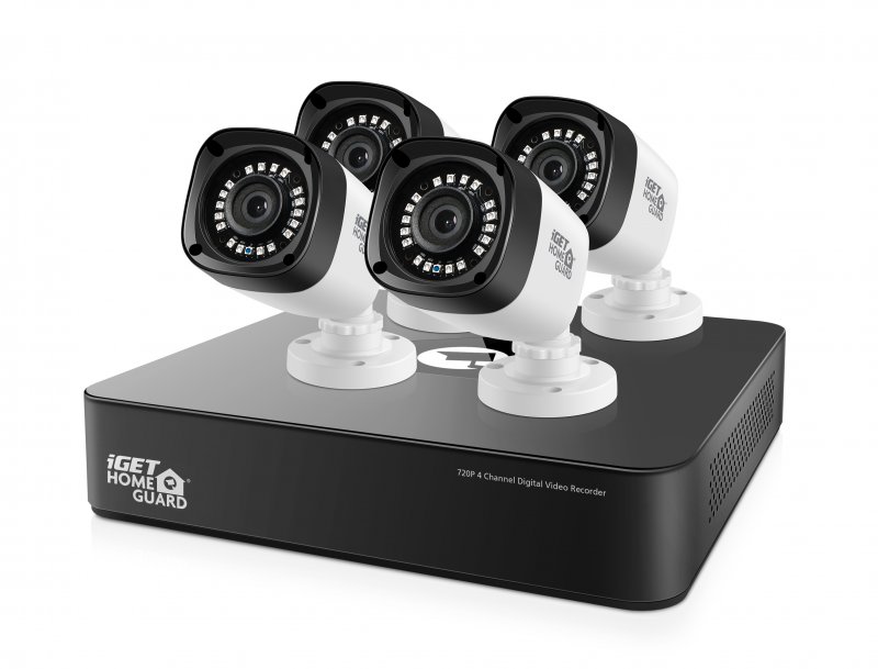 iGET HGDVK46704P - Kamerový CCTV set HD 720p, 4CH DVR rekordér + 4x HD 720p kamera,Win/ Mac/ Andr/ iOS - obrázek č. 1