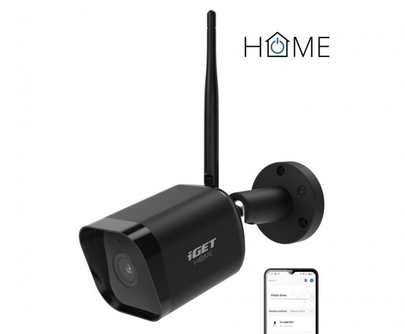 iGET HOME Camera CS6 Black - WiFi IP FullHD 1080p kamera, noční vidění, dvoucestné audio, IP65 - obrázek produktu