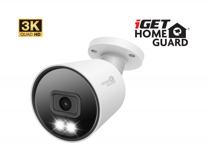 iGET HGPRO858 - CCTV 3K kamera, SMART detekce, IP66, zvuk, IR noční přísvit 40m, LED přísvit 30m - obrázek č. 2