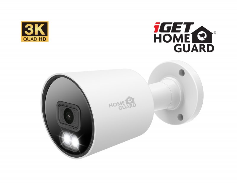 iGET HGPRO858 - CCTV 3K kamera, SMART detekce, IP66, zvuk, IR noční přísvit 40m, LED přísvit 30m - obrázek č. 1