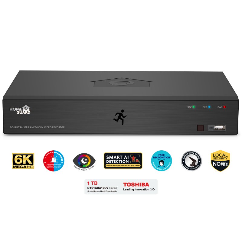 iGET HGNVK88604 - Kamerový MegaHD 6K PoE SMART set, 8CH NVR + 4xIP 6K kamera, zvuk, AI detekce - obrázek č. 1
