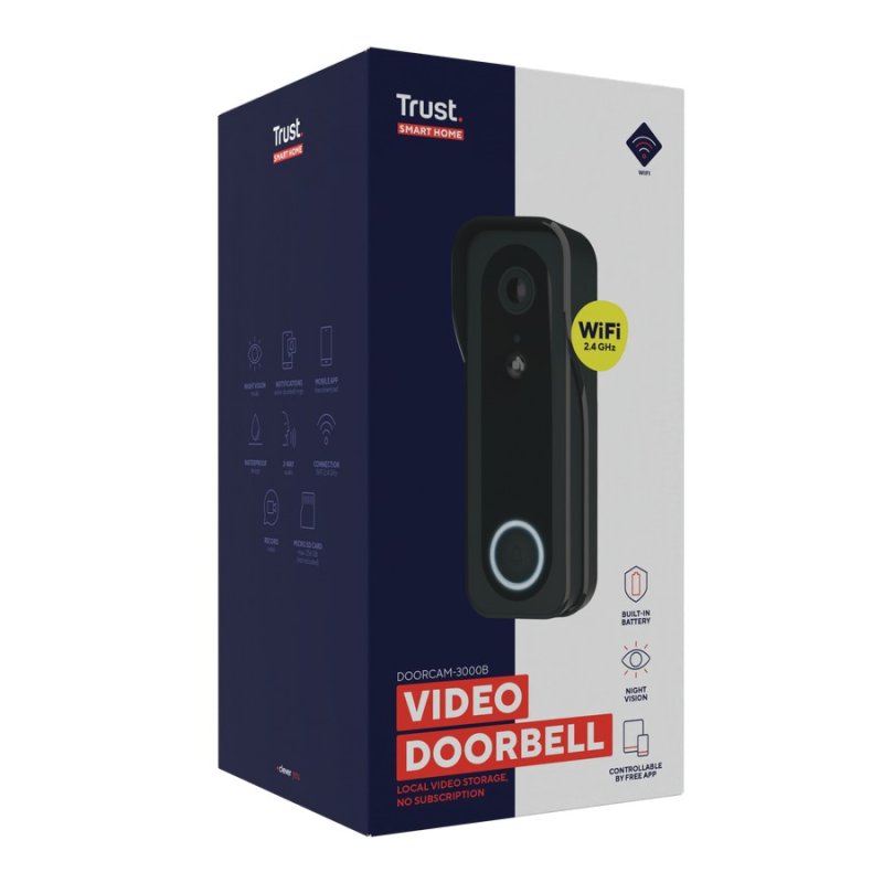 TRUST DOORCAM 3000B Wifi Doorbell Camera Chime - obrázek č. 5