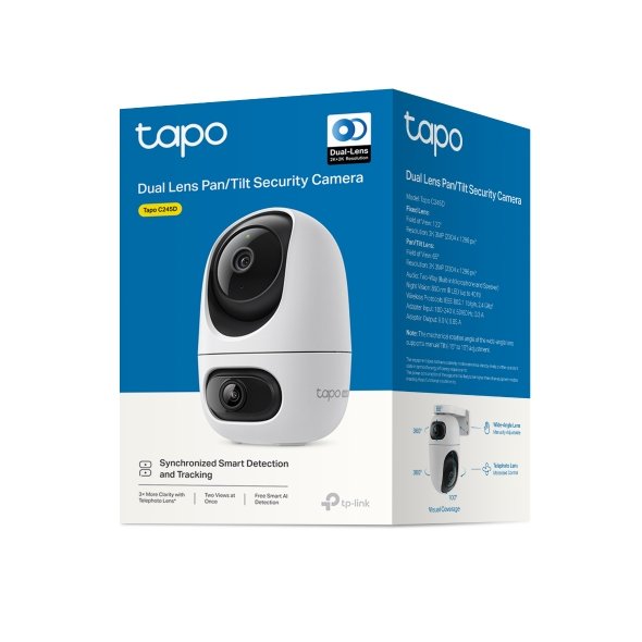 Tapo C245D Dual Lens Pan / Tilt Security Camera - obrázek č. 3