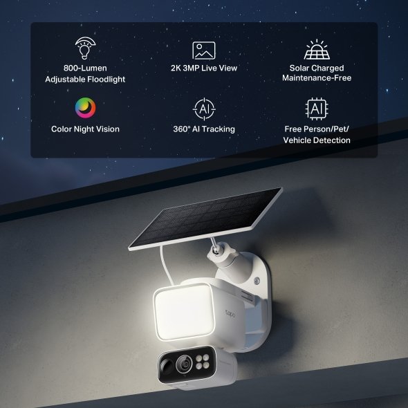 Tapo C615F KIT Solar-Powered Floodlight Pan / Tilt - obrázek č. 2