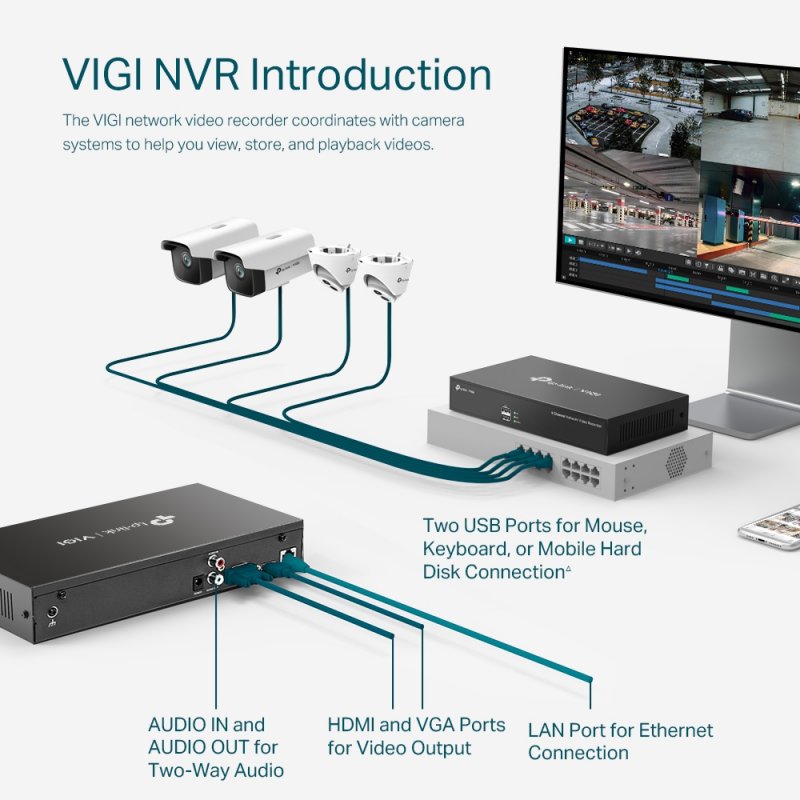 VIGI NVR1008H 8 Channel Network Video Recorder - obrázek č. 4