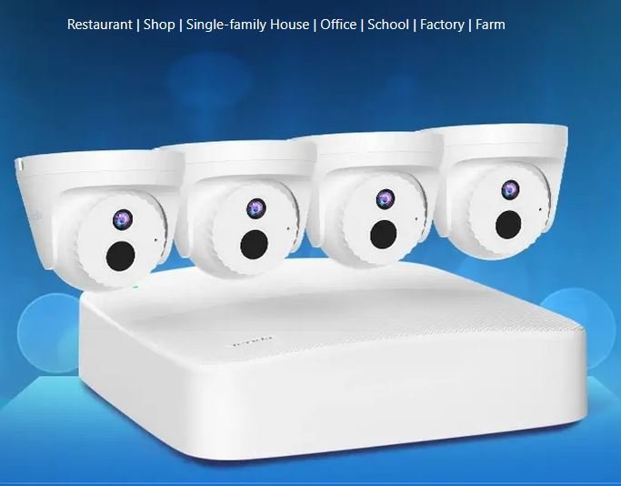 Tenda K4P-4CR - PoE kamerový set 4MPx, 4CH NVR + 4x IP kamera 4MPx, IP67, zvuk, web. rozhraní,CZ app - obrázek č. 2