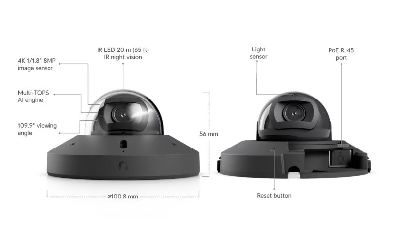 Ubiquiti UVC-G6-Mini-Dome-B - UniFi Enterprise G6 Mini Dome, černá - obrázek č. 4