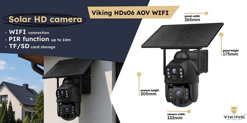 Solární HD kamera Viking HDs06 AOV WiFi / 20100 mAh /  mobilní aplikace /  outdoor - obrázek č. 13