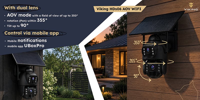 Solární HD kamera Viking HDs06 AOV WiFi / 20100 mAh /  mobilní aplikace /  outdoor - obrázek č. 14