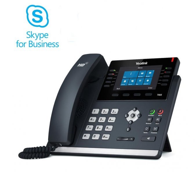 Yealink T46S Skype for Business tel., PoE, 4,3" bar. LCD, 27 prog.tl., GigE - obrázek produktu