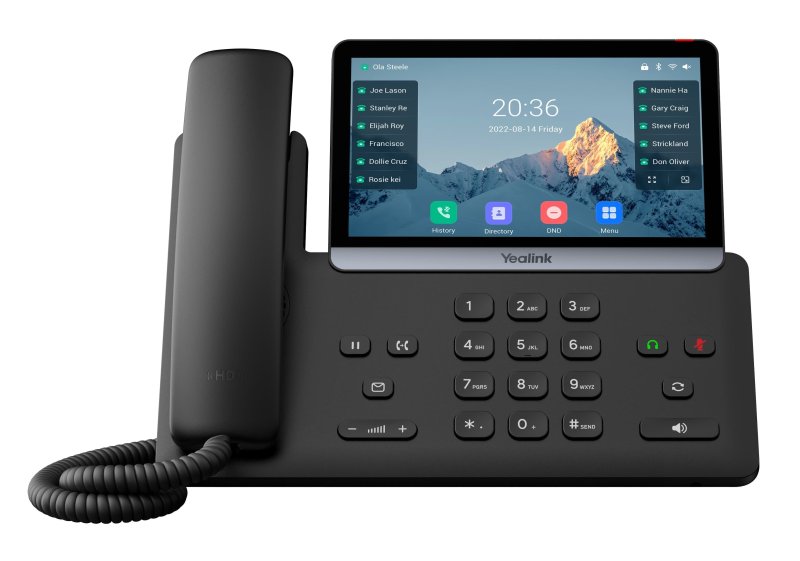 Yealink SIP-T77U SIP telefon, PoE, 16 SIP účtů, 7" bar. LCD, GigE, 2x USB - obrázek produktu