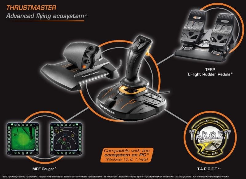 Thrustmaster Joystick T16000M FCS HOTAS, včetně plynového pedálu, pro PC - obrázek č. 13