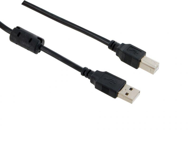 4World Kabel USB 2.0 AM-BM 1.8m HQ Black - obrázek produktu