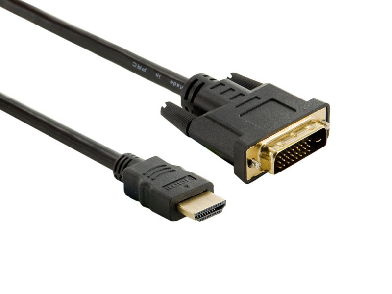4World Kabel DVI-D-HDMI 24+1M-19M 1.8m Black - obrázek produktu