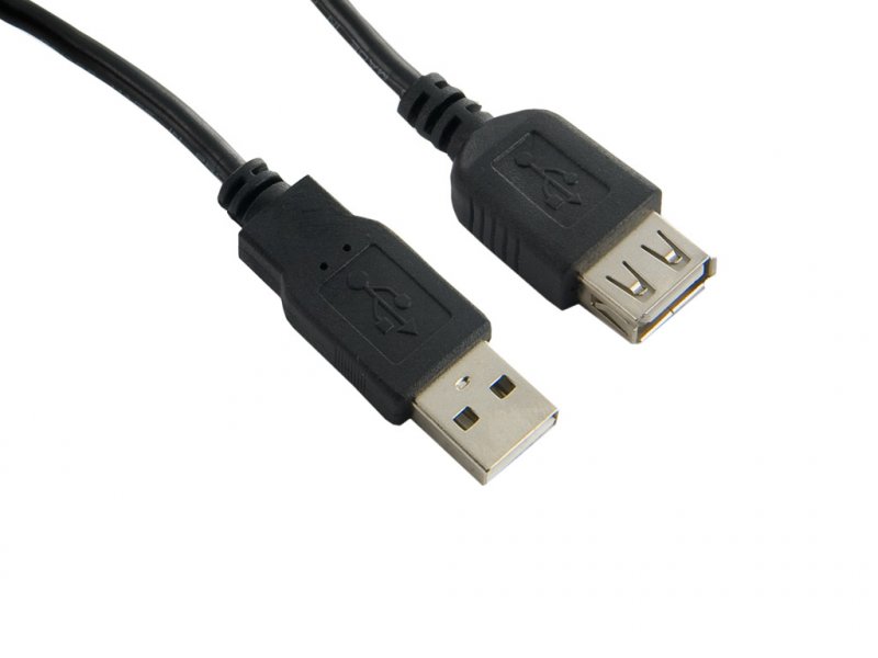 4World Kabel USB 2.0 AM-AF 0.75m Black - obrázek produktu