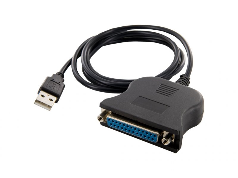 4World Adaptér USB M - LPT DBP25 F 1.15m Black - obrázek produktu