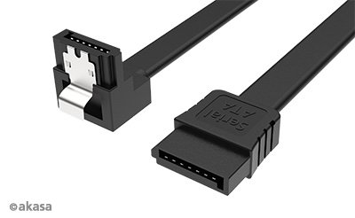 AKASA - Proslim SATA kabel 90° - 50 cm - obrázek produktu