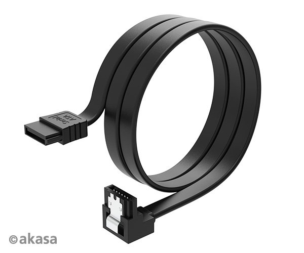 AKASA - Proslim SATA kabel 90° - 50 cm - obrázek č. 2