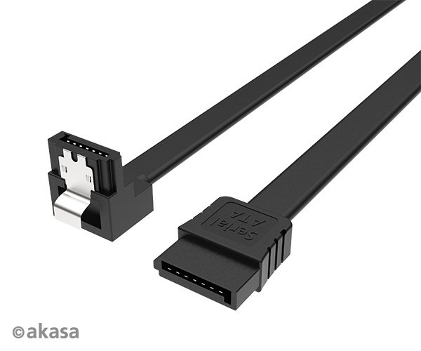 AKASA - Proslim SATA kabel 90° - 100 cm - obrázek produktu